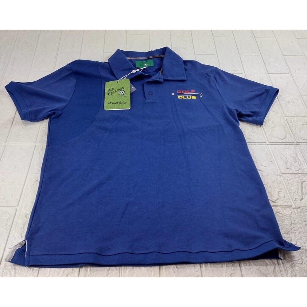 Bad Mulligan Golf Polo Men's Blue Shirt Size M